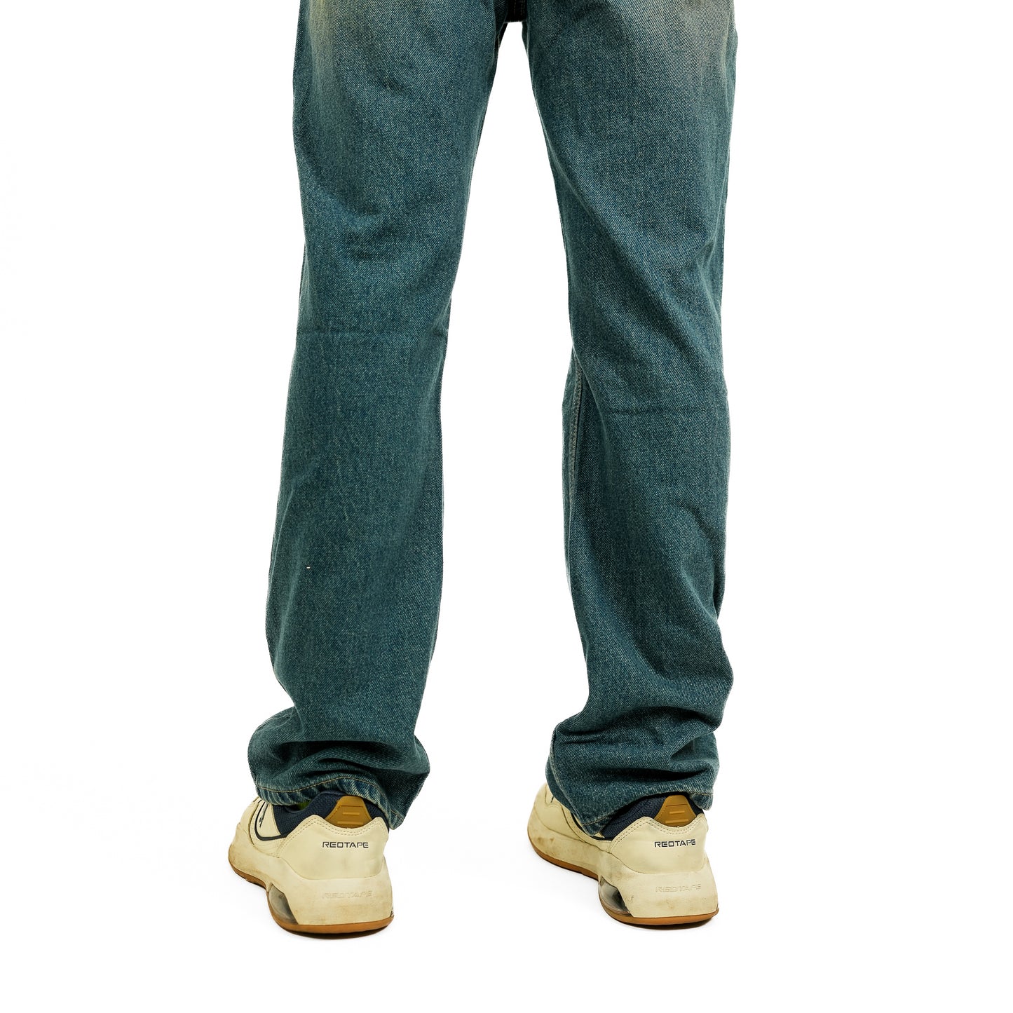 Blue Patched Baggy Fit Jeans
