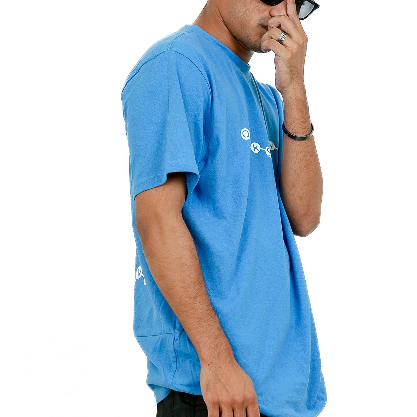 Blue Oversized Printed T-Shirt