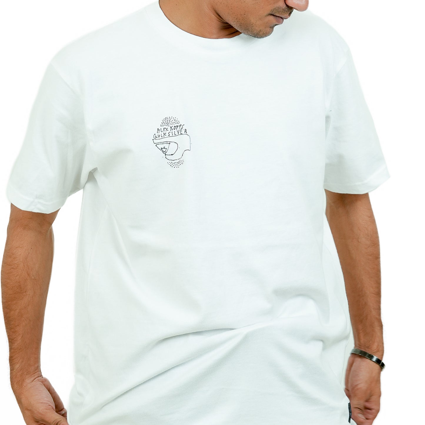 White Regular Fi Printed T-Shirt