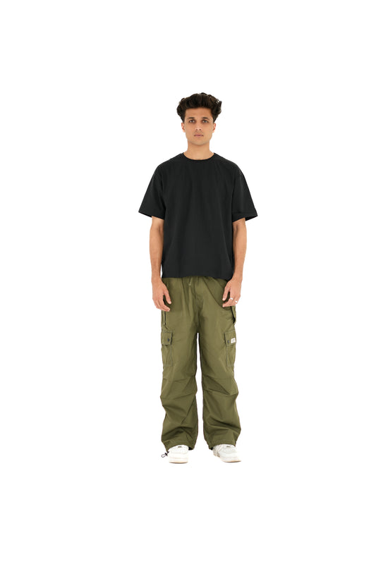 Black Solid Oversized T-Shirt