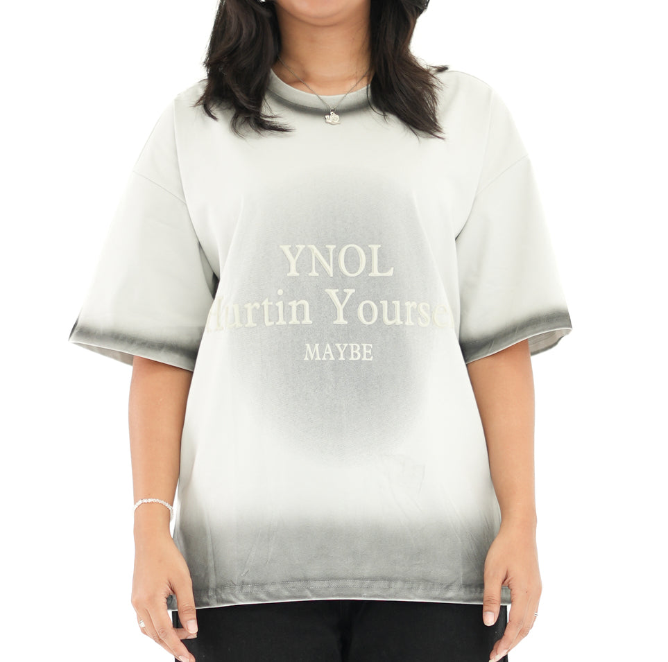Gradient Fade Oversized Graphic T-Shirt