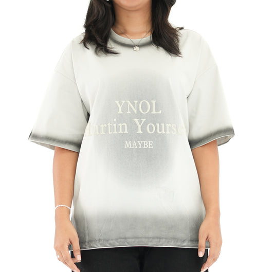 Gradient Fade Oversized Graphic T-Shirt
