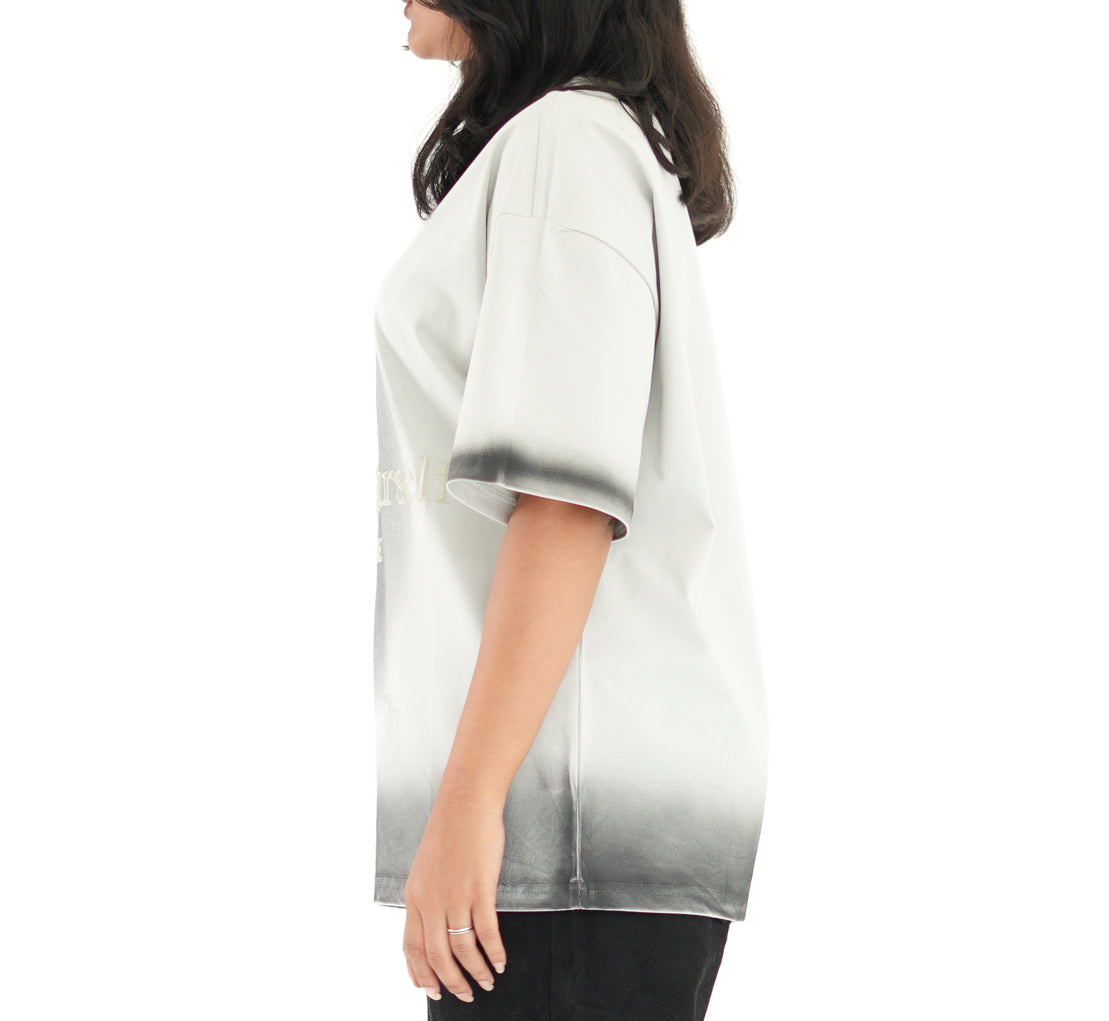 Gradient Fade Oversized Graphic T-Shirt
