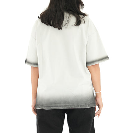Gradient Fade Oversized Graphic T-Shirt