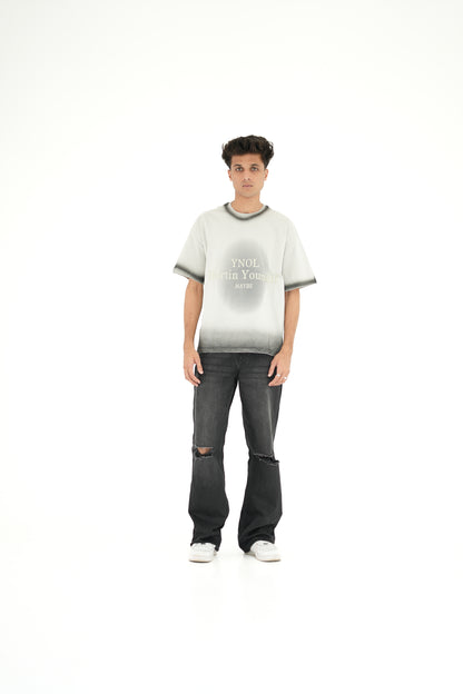 Gradient Fade Oversized Graphic T-Shirt