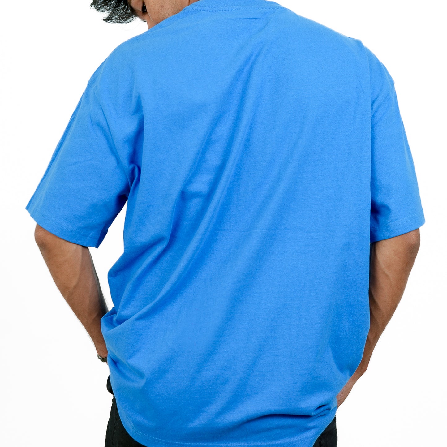 Blue Oversized Printed T-Shirt