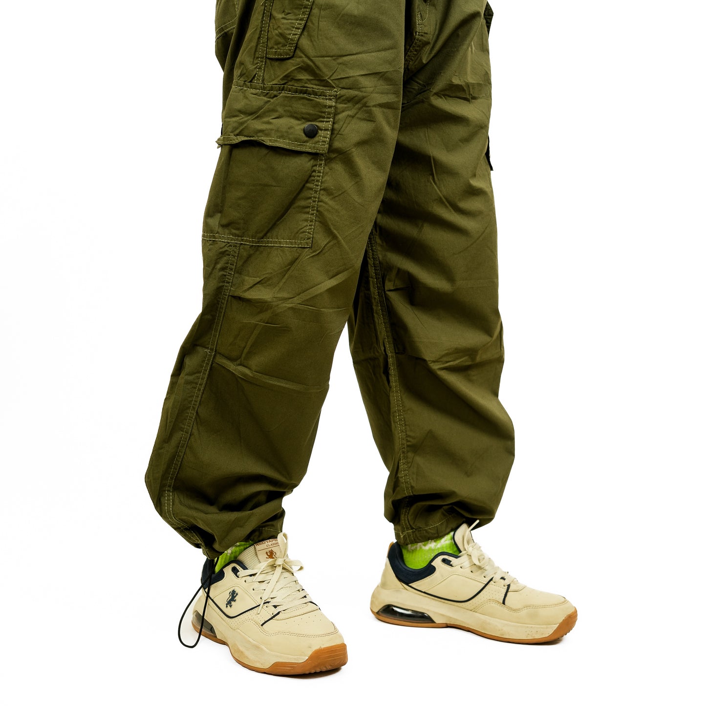 Light Green Baggy Fit Cargo Pants
