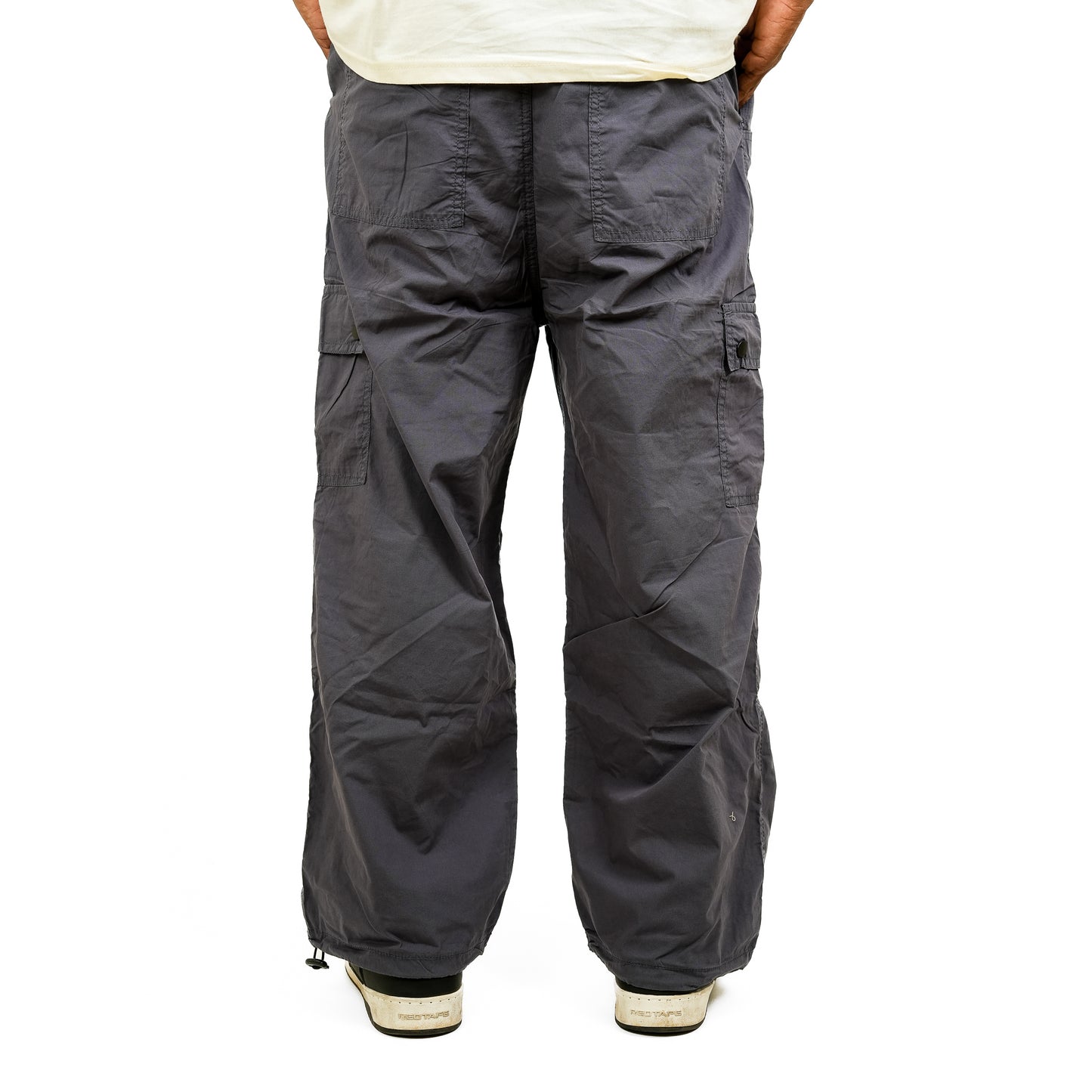 Grey Blue Baggy Fit Cargo Pants