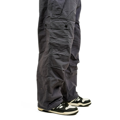 Grey Blue Baggy Fit Cargo Pants