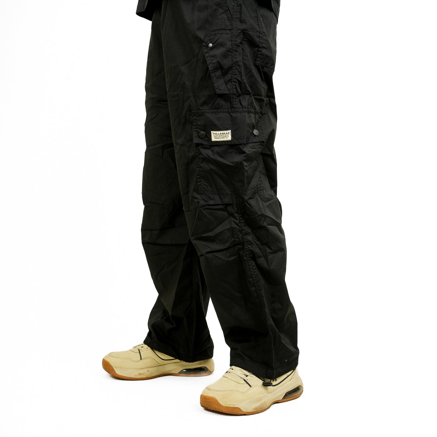 Black Baggy Fit Cargo Pants