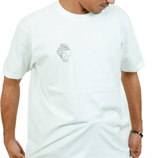 White Regular Fi Printed T-Shirt