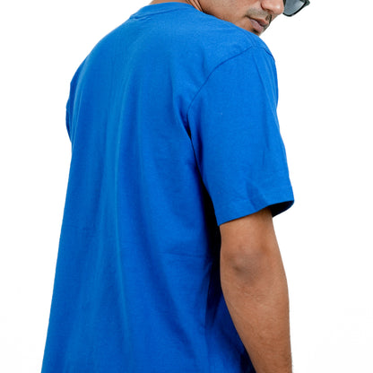 Blue Oversized Printed T-Shirt