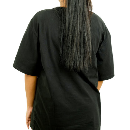 Black Solid Oversized T-Shirt